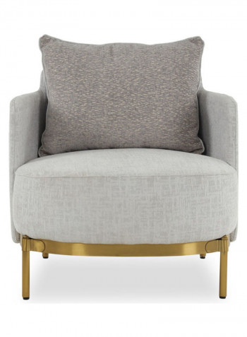 Aria Armchair with Cushion Light Grey/Gold