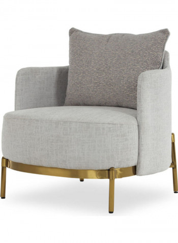 Aria Armchair with Cushion Light Grey/Gold