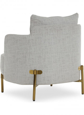 Aria Armchair with Cushion Light Grey/Gold