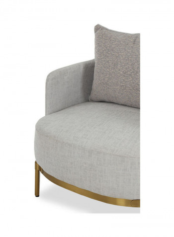 Aria Armchair with Cushion Light Grey/Gold
