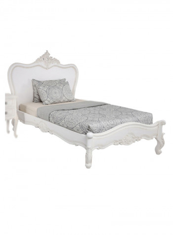 Antique Louis Single Bed White 120 x 200cm