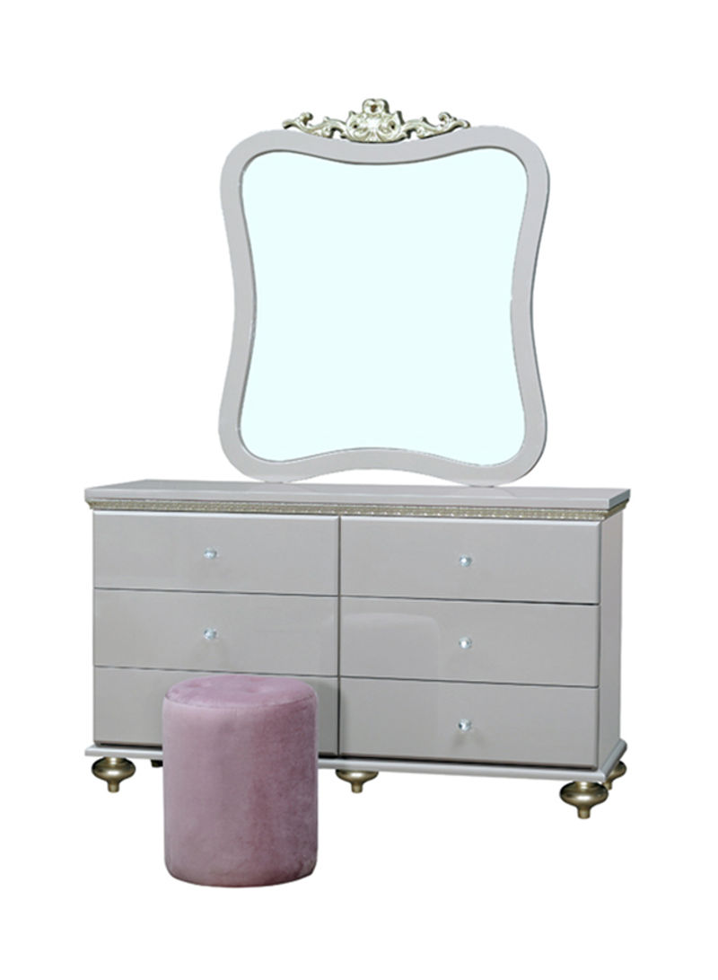 Tiara Dresser And Mirror Silver