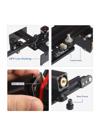 Mini Desktop Laser Engraving Machine Black 43centimeter