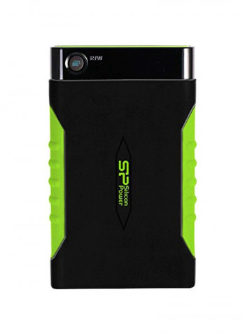 A15 USB 3.0 Portable External Hard Drive 2تيرابايت أسود/أخضر