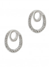 18 Karat White Gold Diamond Earrings