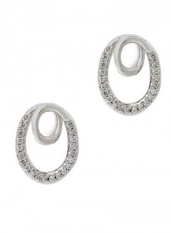 18 Karat White Gold Diamond Earrings