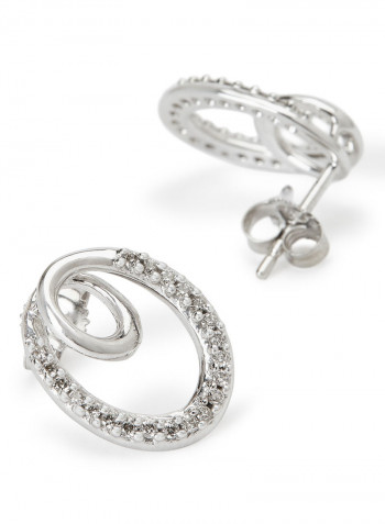 18 Karat White Gold Diamond Earrings