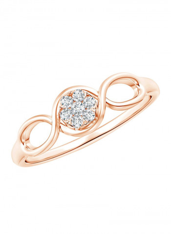 Diamond Cluster Double Helix Promise Ring