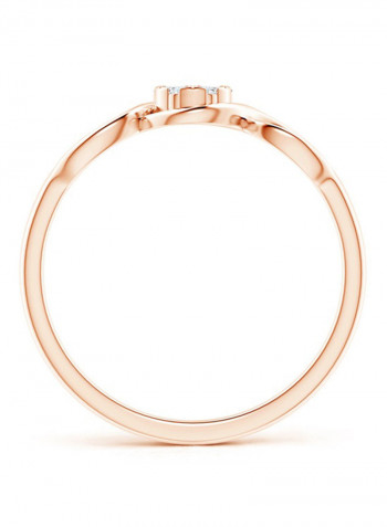 Diamond Cluster Double Helix Promise Ring