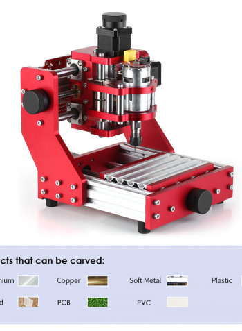 CNC Metal Engraving Wood Milling Machine Red 44.00 X 18.00 X 25.00cm
