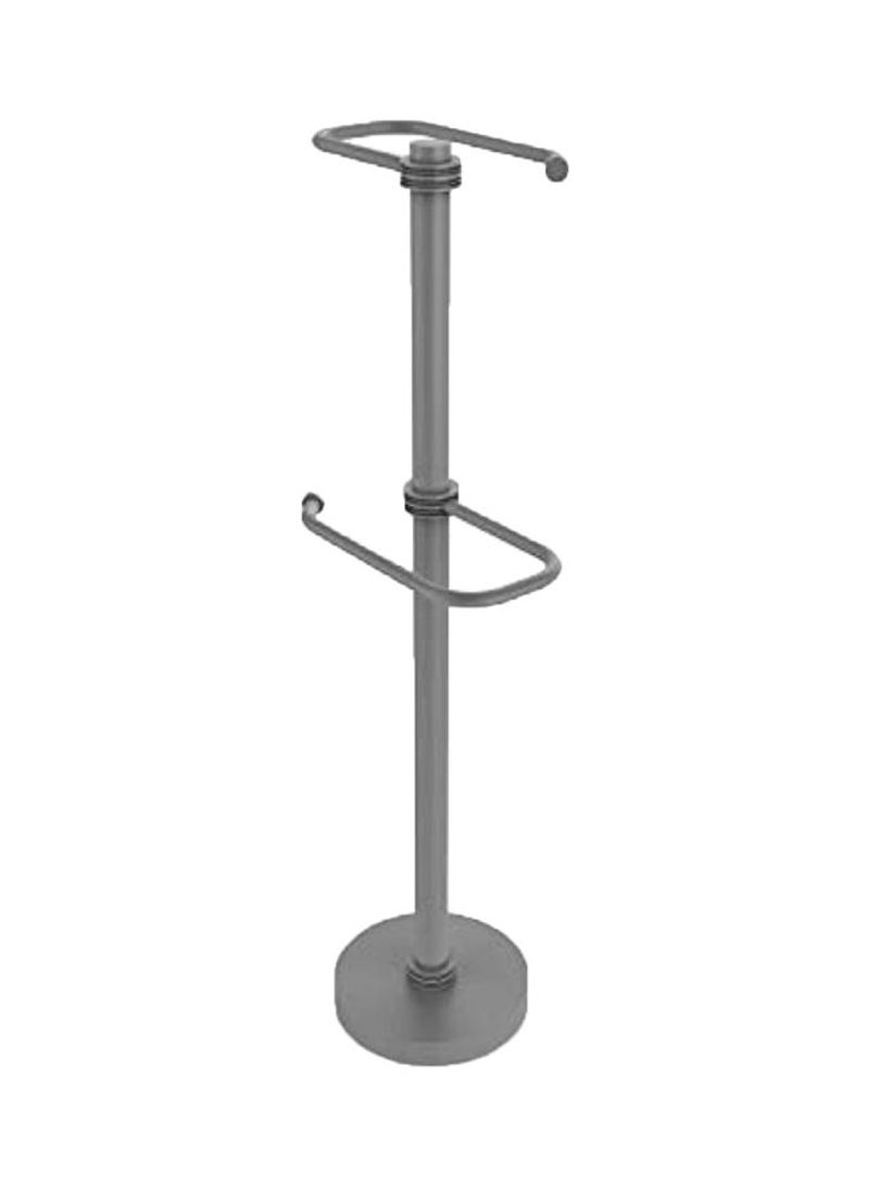 Two Roll Toilet Tissue Stand Matte Grey