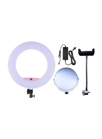 Bi-Colour LED Photography Ring Light White/Pink
