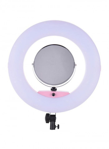Bi-Colour LED Photography Ring Light White/Pink