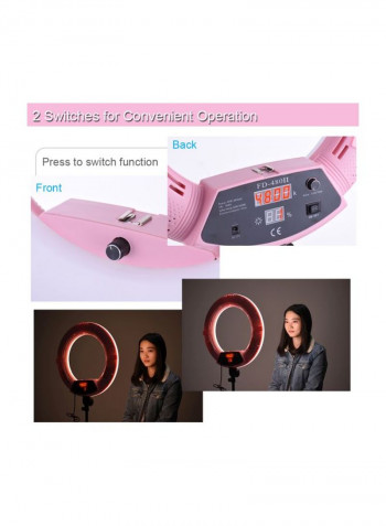 Bi-Colour LED Photography Ring Light White/Pink