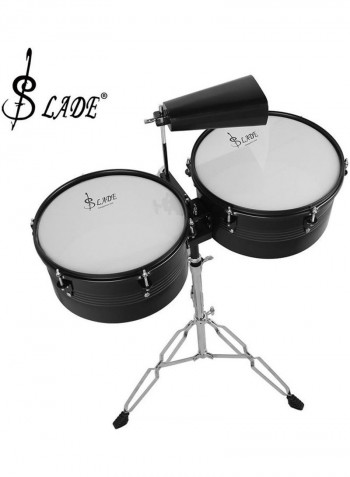 Timbales Drum Set with Stand and Cowbell