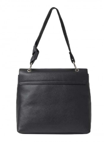 Nora Mini Logo Detail Shoulder Bag Black