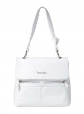Nora Mini Logo Detail Shoulder Bag White