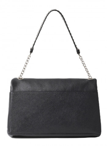 Naomi Chain Detail Shoulder Bag Black/Silver