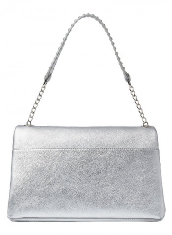 Naomi Chain Detail Shoulder Bag Silver