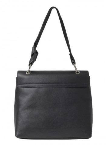 Nora Mini Logo Detail Shoulder Bag Black