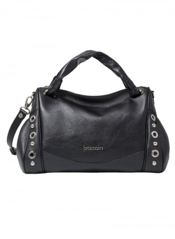 Logo Detail Margot Shoulder Bag Black