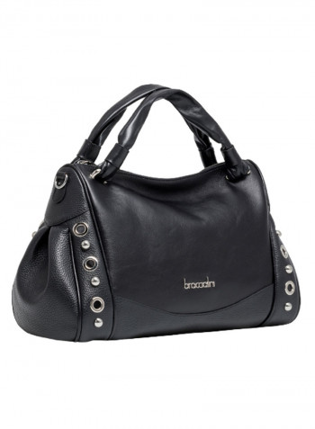 Logo Detail Margot Shoulder Bag Black