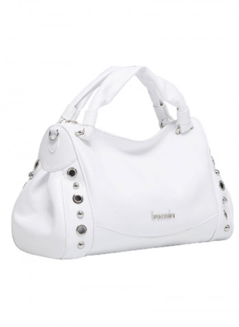 Logo Detail Margot Shoulder Bag White