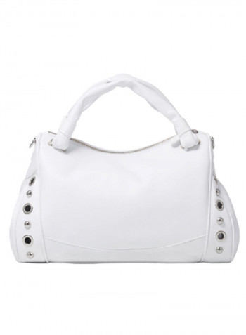 Logo Detail Margot Shoulder Bag White