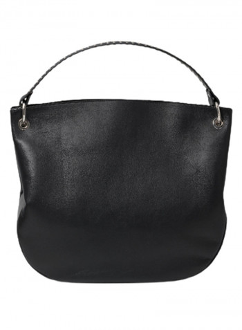 Naomi Logo Detail Shoulder Bag Black
