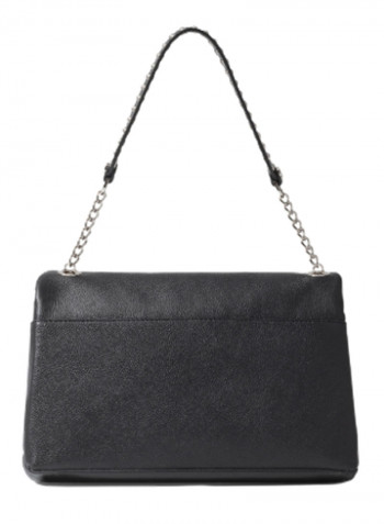 Naomi Round Rivet Detail Shoulder Bag Black/Silver