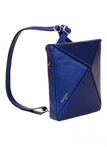 Cosset Leather Backpack For Women أزرق