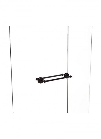 Monte Carlo Collection Back Shower Door Towel Bar Clear/Brown 18inch
