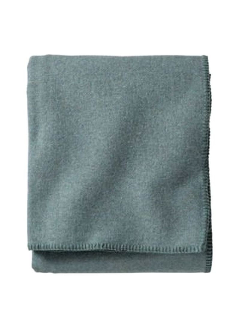 Eco-Wise Washable Wool Blanket Shale Blue