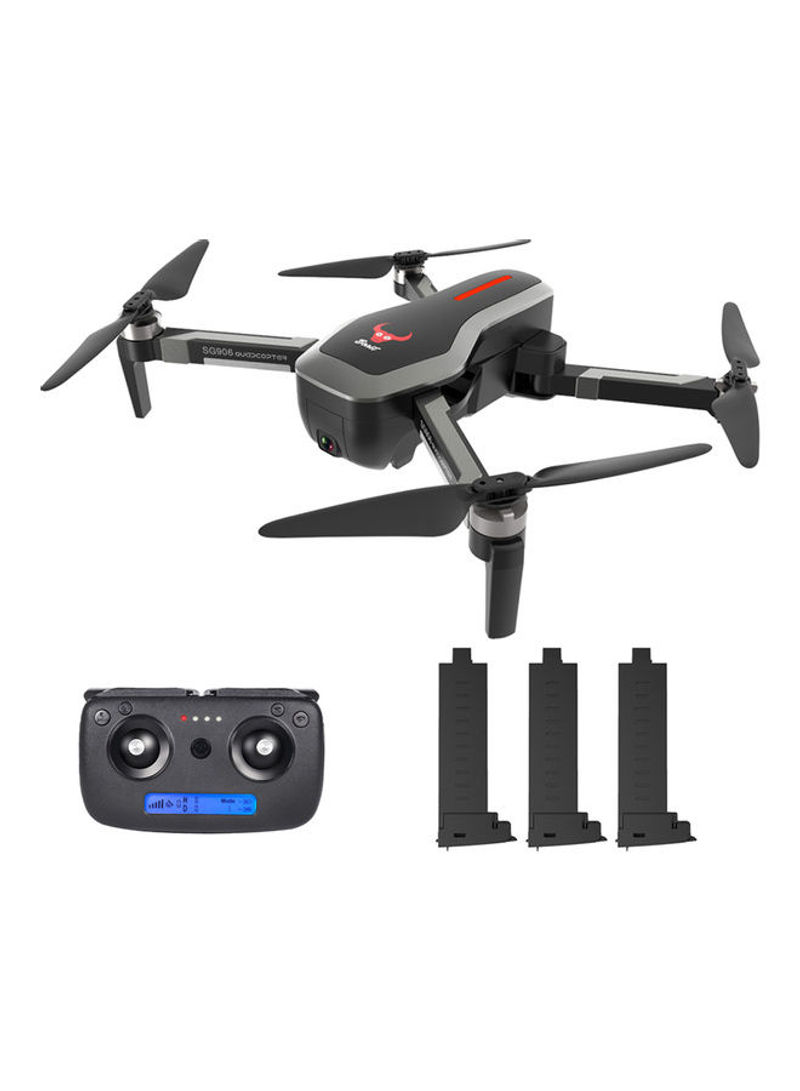 SG906 GPS Brushless 4K Drone with Camera Handbag 5G Wifi FPV Foldable Optical Flow Positioning Altitude Hold RC Quadcopter Drone with 3 Battery Black 30.1*14.5*23.6cm