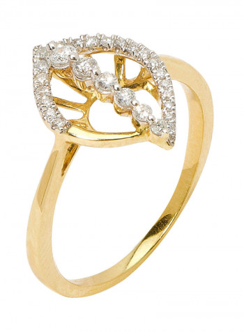 18K Gold Exquisite Design Diamond Ring