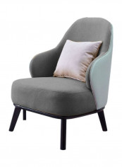Single Seater Sofa Chair With Pillow Grey/Black 85x84x98cm
