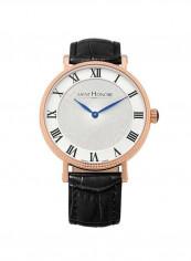 Men's Leather Analog Wrist Watch H SH TR826010 8AFR