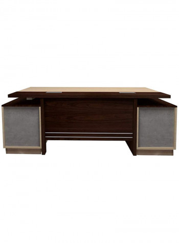 Samtida Modern Executive Desk Dark Walnut 180x75x180cm