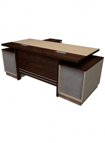 Samtida Modern Executive Desk Dark Walnut 180x75x180cm