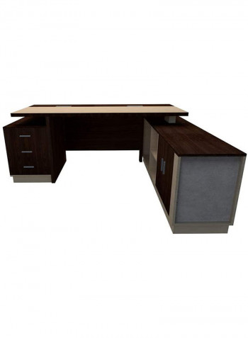 Samtida Modern Executive Desk Dark Walnut 180x75x180cm
