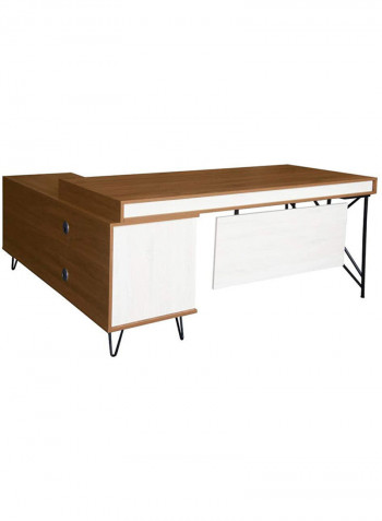 Samtida Modern Executive Desk Walnut 180x75x180cm