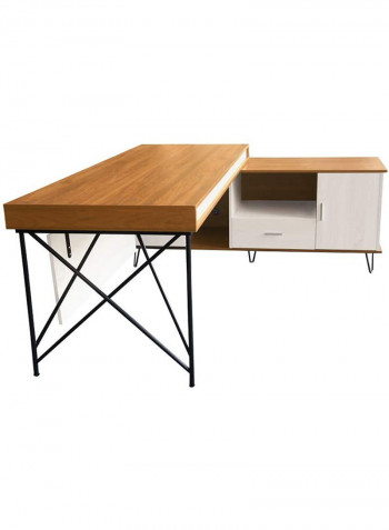 Samtida Modern Executive Desk Walnut 180x75x180cm