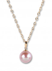 18K Yellow Gold Solitaire Freshwater Pearl Pendant