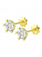 18 Karat Gold Diamonds Hearts Solitaire Earrings
