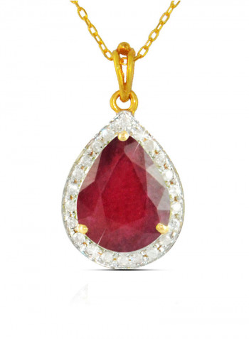 18K Gold Genuine Diamonds Necklace 0.12 Carat