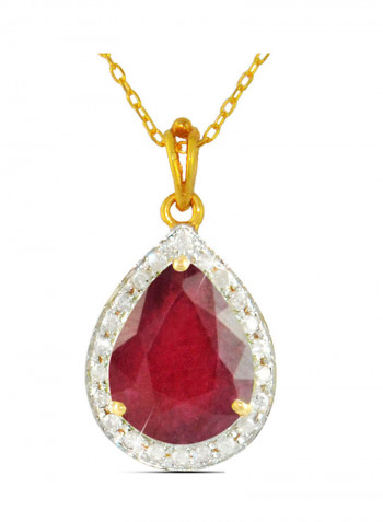 18K Gold Genuine Diamonds Necklace 0.12 Carat