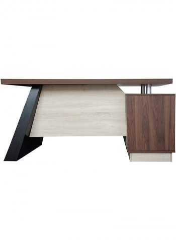 Elegante Modern Executive Desk Dark Walnut 160x75x180cm