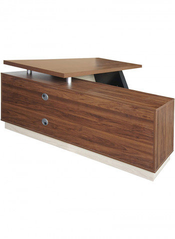 Elegante Modern Executive Desk Dark Walnut 160x75x180cm