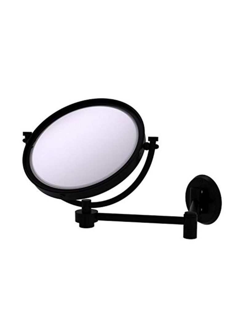 Wall Mounted 2X Magnification Mirror Black/Clear 8inch