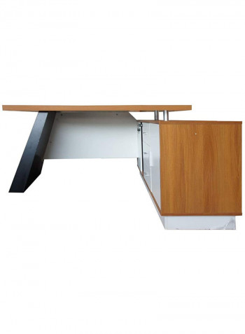 Elegante Modern Executive Desk Walnut 160x75x180cm